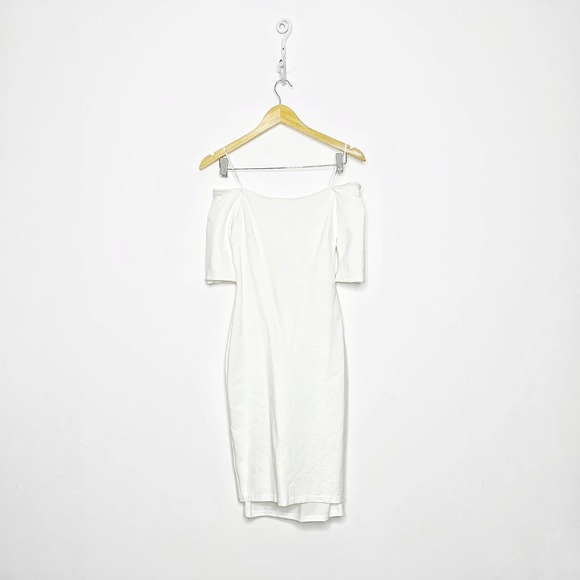 Lulu’s Girl Can't Help It Ivory Off the Shoulder Midi Dress bride Womens Small - Picture 2 of 11